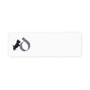 SCOTTIE Monogram D Address Labels