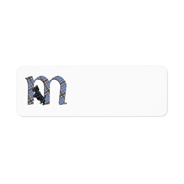 SCOTTIE Monogram M Address Labels (Front)