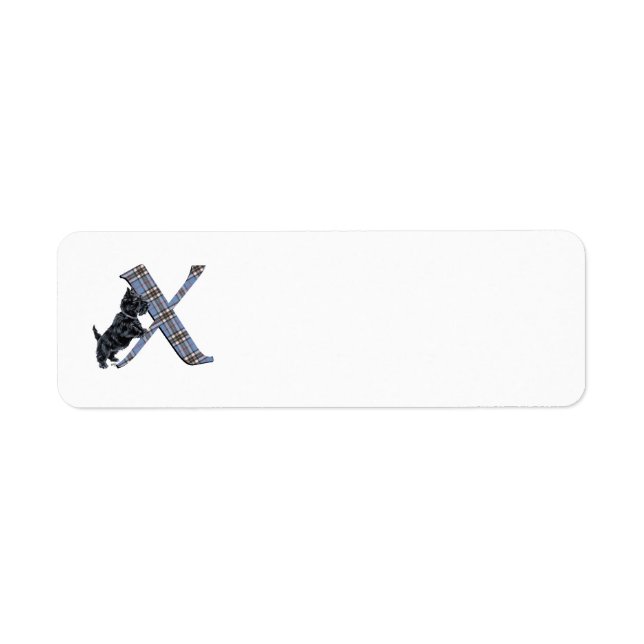 SCOTTIE Monogram X Address Labels (Front)