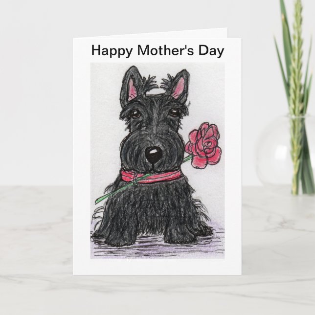 Scottie Mother's Day card Mum nana wife scottish (Front)