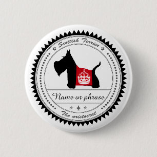 Scottie No 8 Royal Crown 6 Cm Round Badge
