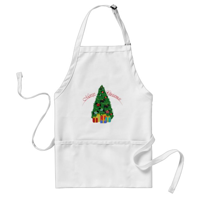 Scottie Ornaments Christmas Tree Standard Apron (Front)