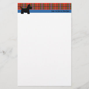 Scottie Plaid Writing Paper