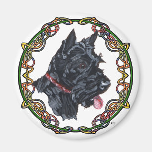 Scottie Portrait Celtic Knotwork Magnet
