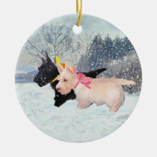 Scottie Pups Ceramic Tree Decoration