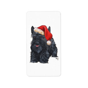 Scottie Santa Stickers! Label