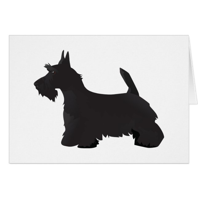 Scottie Scottish Terrier Dog Breed Silhouette Card (Front Horizontal)