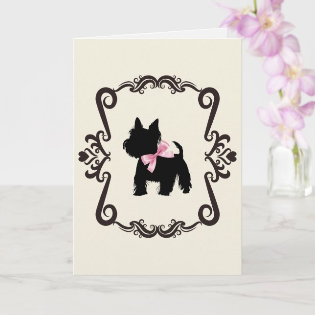 Scottie Silhouette Card (Orchid)