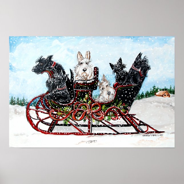 Scottie Sleigh Ride Poster (Front)