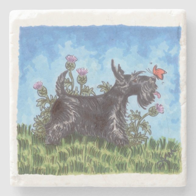 Scottie Stone Coaster (Front)