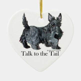 Scottie Talk to the Tail Ceramic Tree Decoration