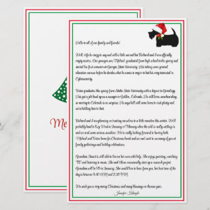 Scottie Terrier Personalised Christmas Newsletter
