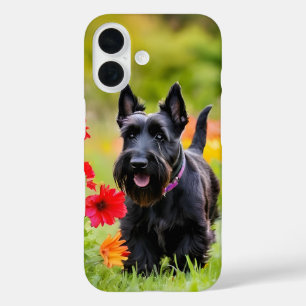 Scottie Terrier Playing in the Grass iPhone 16 Case