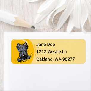 Scottie Terrier Return Address Label