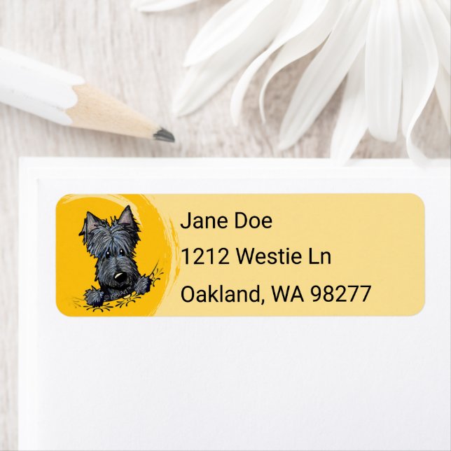 Scottie Terrier Return Address Label (Insitu)