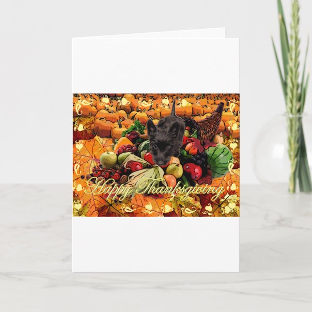 Scottie Thanksgiving Holiday Card (Front)