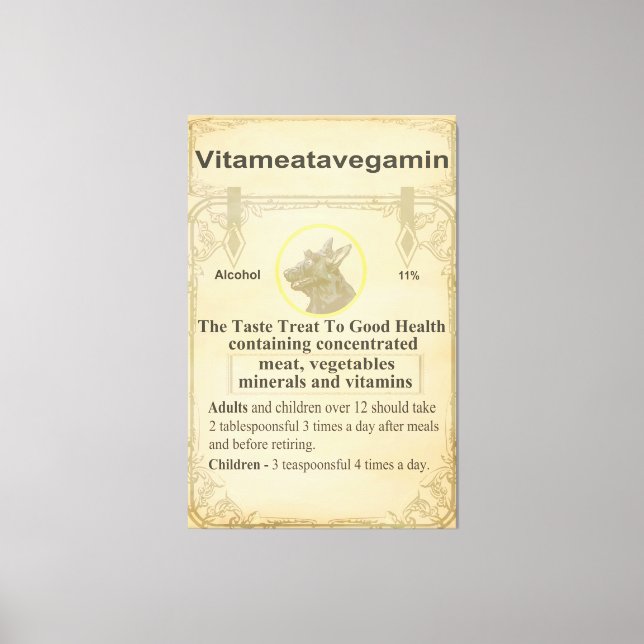 Scottie Vitameatavegamin Canvas Print (Front)