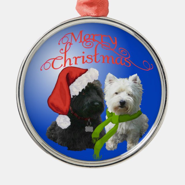 Scottie & Westie Ornament (Front)