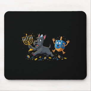 Scottierrier Dreidel Menorah Hanukkah Kids Womens Mouse Mat