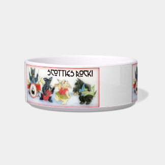 Scotties Rock Ceramic Dog Bowl