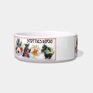 Scotties Rock Ceramic Dog Bowl- Customisable Bowl