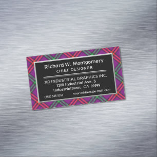 Scottish Accent Clan Montgomery Tartan Magnetic Business Card