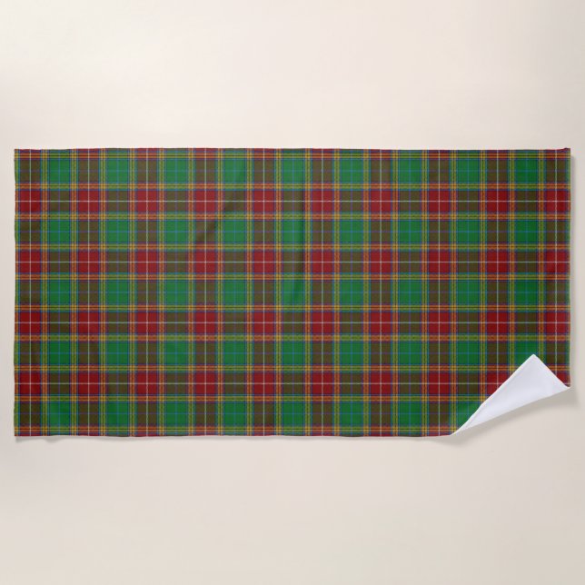 Scottish Accents Clan Baxter Tartan Beach Towel (Front)