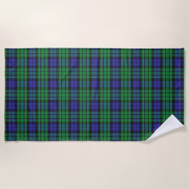 Scottish Accents Clan MacCallum Tartan Beach Towel (Front)