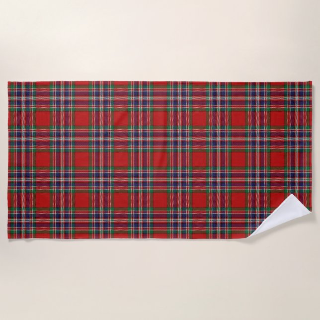 Scottish Accents Clan MacFarlane Tartan Beach Towel (Front)