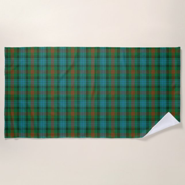 Scottish Accents Clan Ross Tartan Beach Towel (Front)