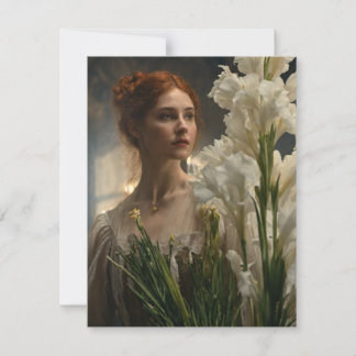 Scottish Alchemy Bridal Gladioli Greeting Card 