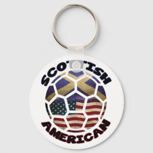 Scottish American Soccer Ball Keychain