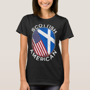 Scottish American US Flag Patriot Scotland T-Shirt