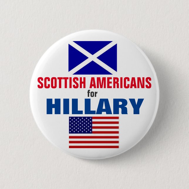 Scottish Americans for Hillary 2016 6 Cm Round Badge (Front)