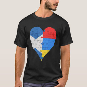 Scottish Armenian Flag Heart T-Shirt