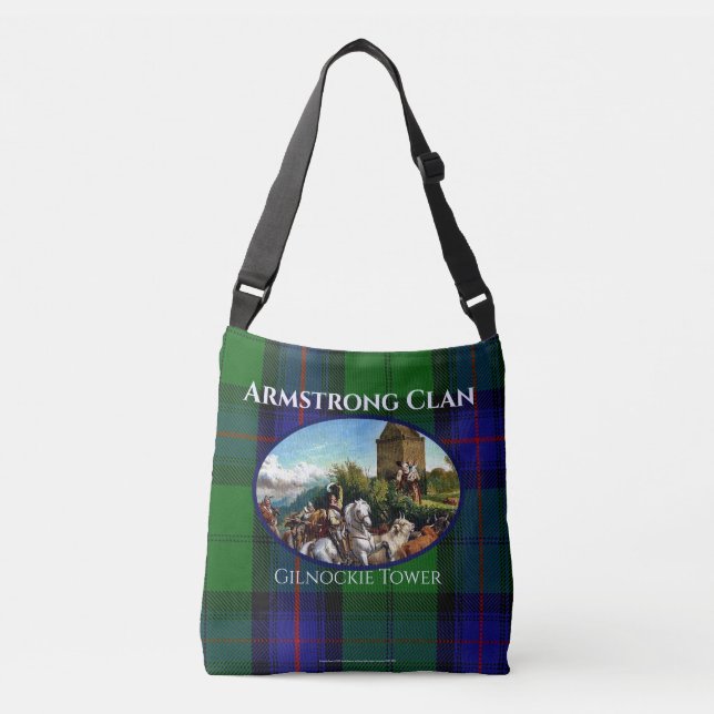 Scottish Armstrong Clan Tartan & Castle Tote (Front)