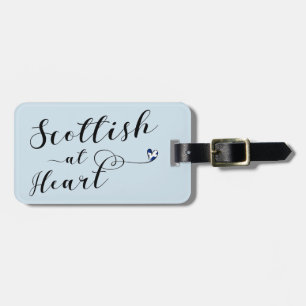 Scottish At Heart Luggage Tag Template, Scotland