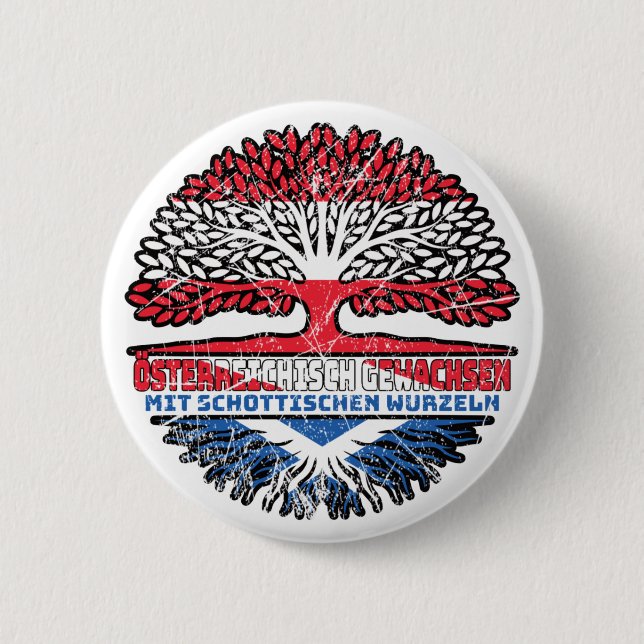Scottish Austrian 6 Cm Round Badge (Front)