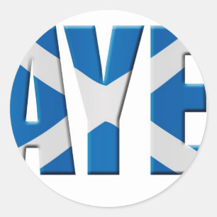 Scottish Aye Classic Round Sticker
