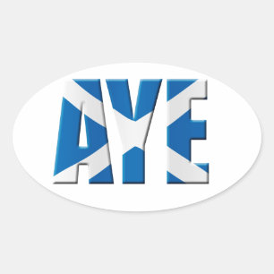 Scottish Aye Oval Sticker