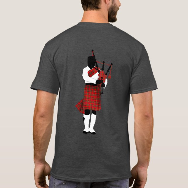 Scottish Bagpiper T-Shirt (Back)