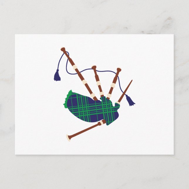 Scottish Bagpipes Postcard (Front)