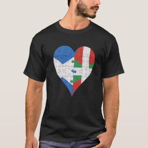 Scottish Basque Flag Heart T-Shirt