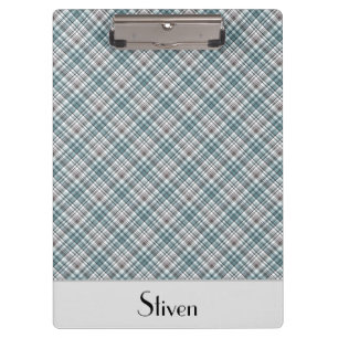 Scottish ,black and white ,tartan,stylish, classic clipboard