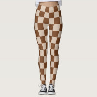 Scottish Blast Chessboard Tan and Brown Plaid