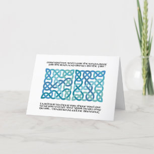Scottish Blessing Calligraphy with Celtic Knots Card