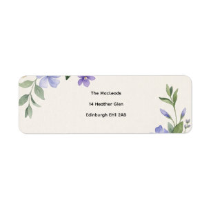 Scottish Bluebell Thistle Return Address Label