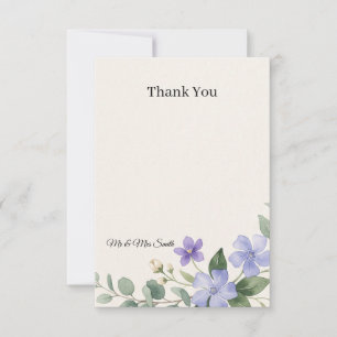 Scottish Bluebell Thistle Thank You Card