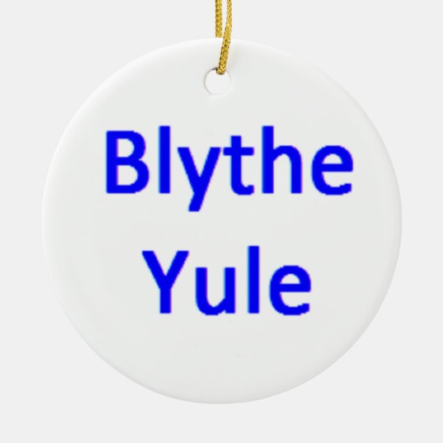 scottish blythe yule ceramic tree decoration (Front)