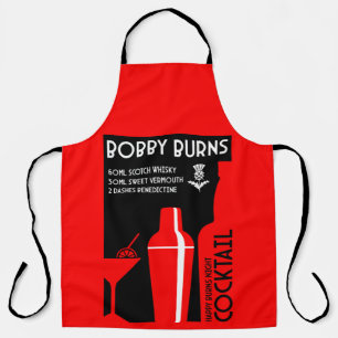 Scottish Bobby Burns Whiskey Cocktail Apron